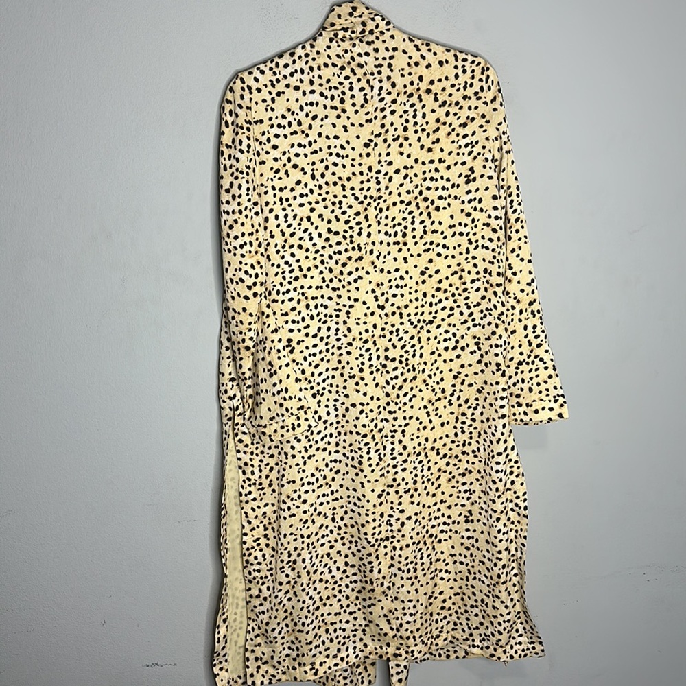 cupcakes and cashmere Arianne Leo Dot Duster Coat S leopard print cardigan s - Picture 8 of 8